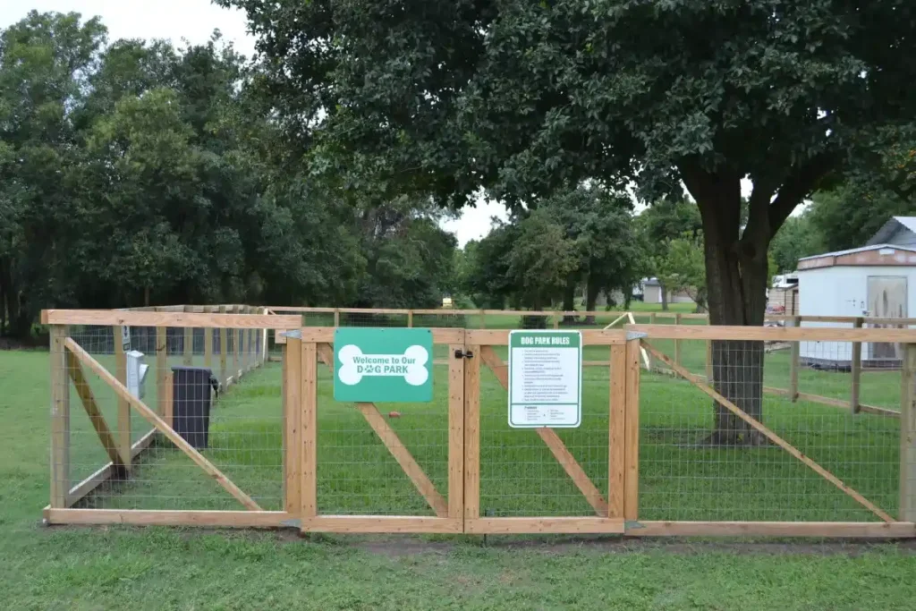 Dog Park at Dad’s RV Park in Victoria, TX