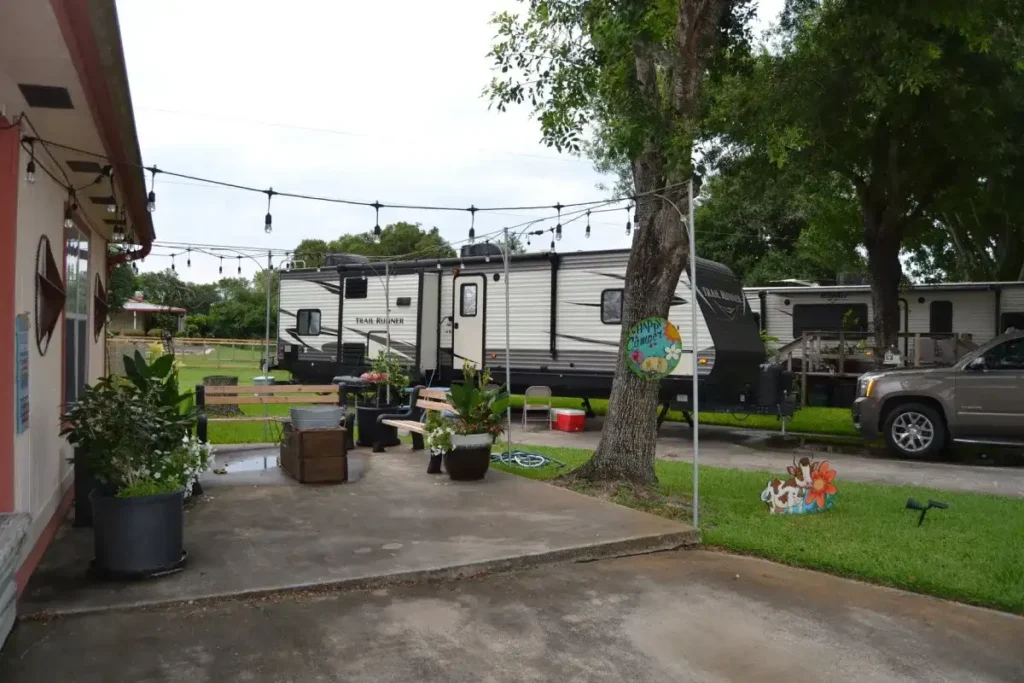 Open space with trailers