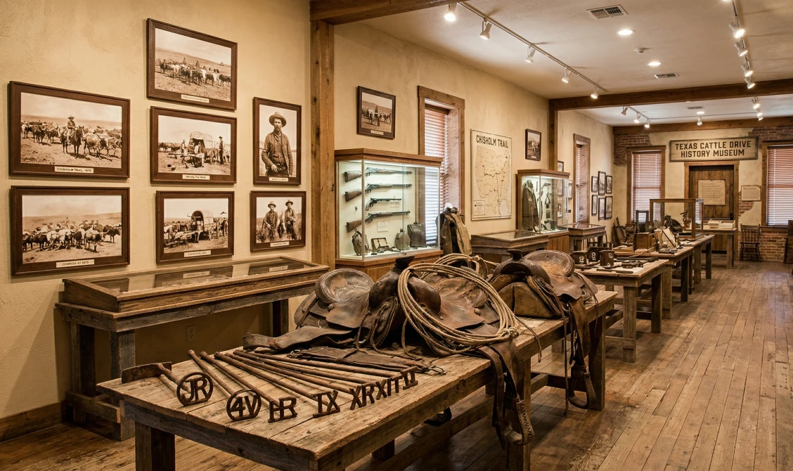 Chisholm Trail Heritage Museum Cuero Texas cattle drive artifacts and exhibits
