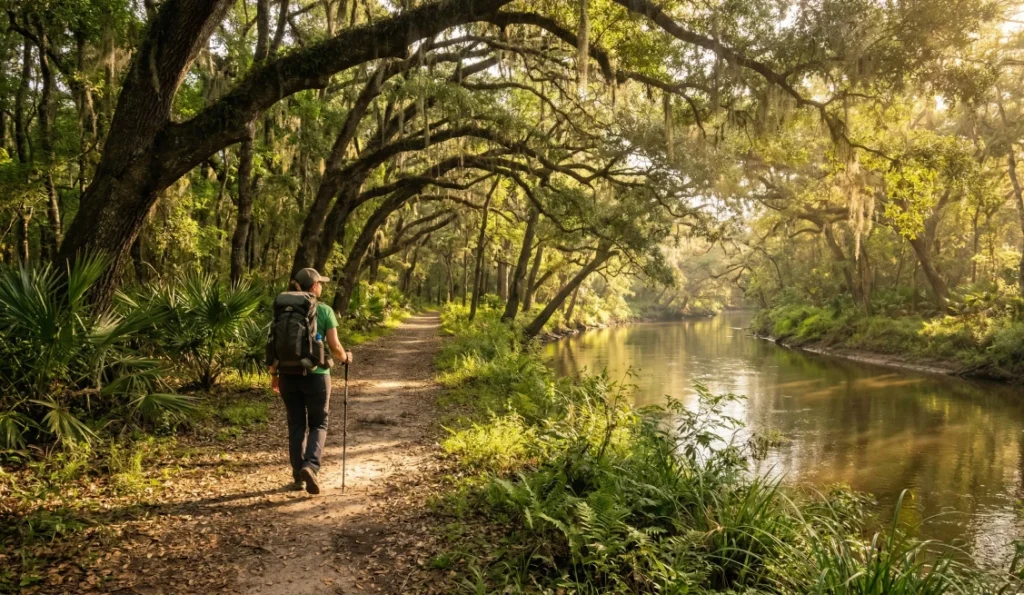 nature trails near Goliad TX hiking San Antonio River